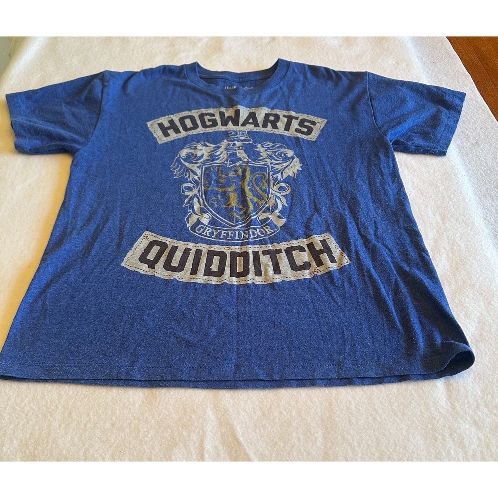 Harry Potter Hogwarts Gryffindor Quidditch Graphic T Shirt Mens Blue Size M